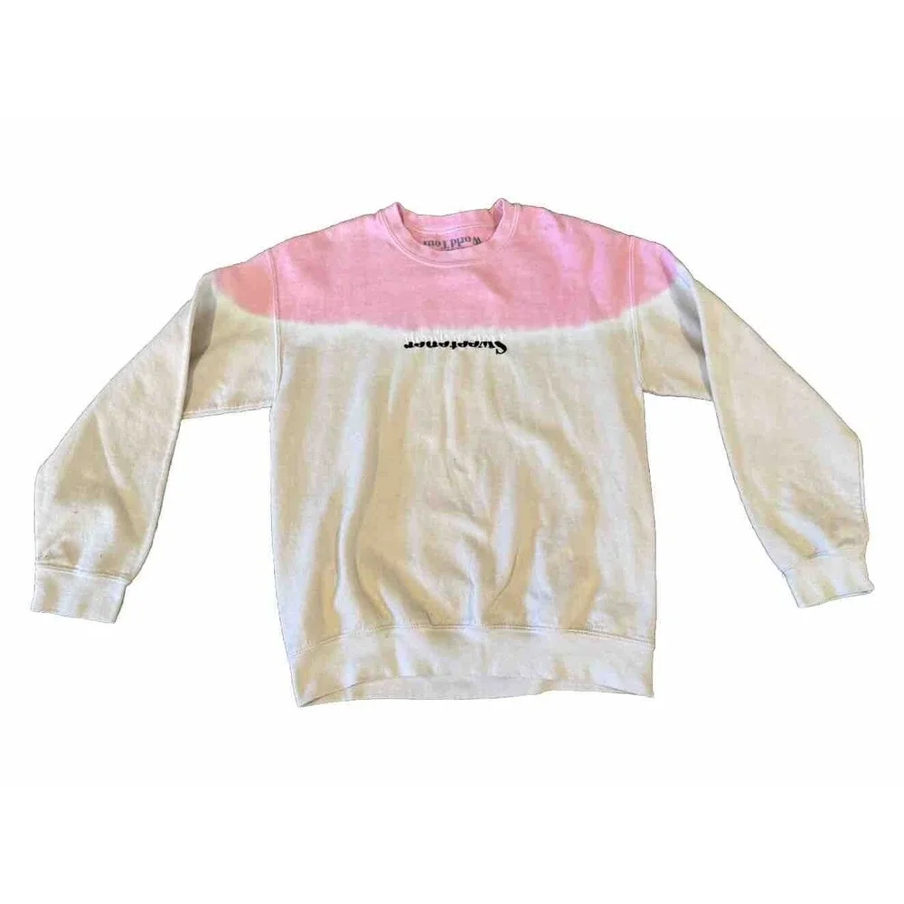 Ariana Grande‎ Sweetener World Tour Split Crewneck Horizontal Pink Size M